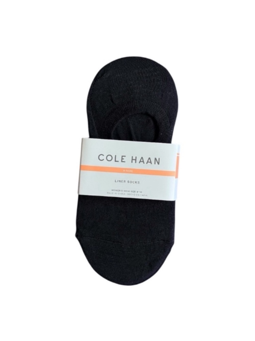 Cole Haan Women’s Black Liner Socks - Low-Cut No-Show